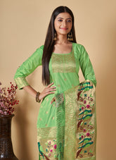 Swank Salwar Suit in Pista Colour